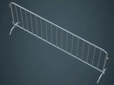 Crowd Barrier 1A Low-poly 3D model