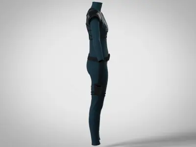 Futuristic 3D Bodysuit For Female Avatar 3D model