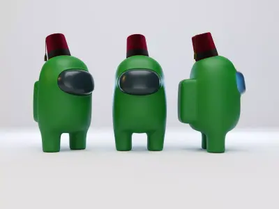 Among Us Fez Character 3D model