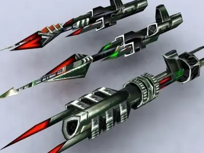 3DRT - Sci-Fi Fighters Fleet - Fighter 3  Low-poly 3D model