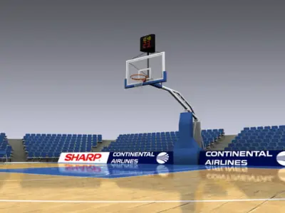 Basketballcourt spalding nba basketball 3D model