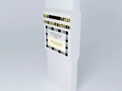 Simple sign with plaque Free 3D model