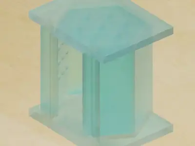Glassy Elevator 3D model