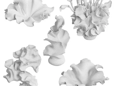 Gypseous decor - 5 models 3D model