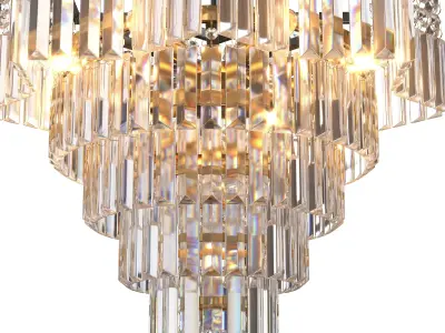 TOCHIC 8 Lights Black Crystal Chandelier 3D model