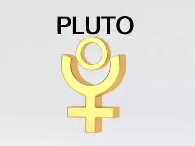 astrological sign solar system PLUTO 3D model
