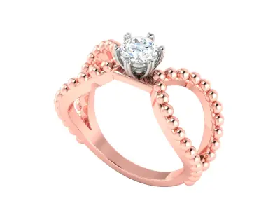 Women Ring  Render 3dm STL OBJ FBX Details 3D print model 346