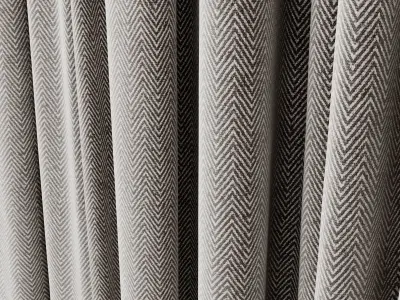 Curtains 6 herringbone 3D model