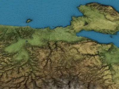 Chania - Topography Terrain 3D Model 3D Model Pack