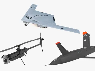  USA UAVs Rigged for Maya Collection 