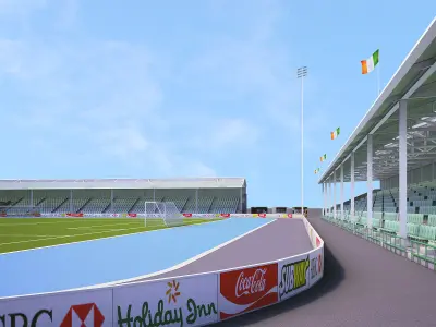 Football Soccer Stadium 6500 seats 3D model