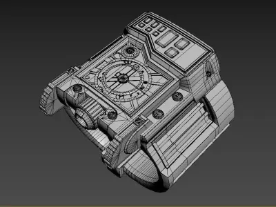 Sci-fi Watch Lowpoly Low-poly 3D model