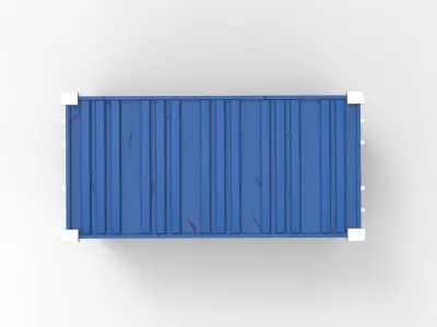 Shipping Container Low-poly 3D model 5