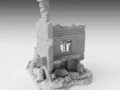 Two surviving walls of the house 3D print model