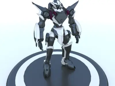 Cyborg Prototype Mecha Robot SciFi  3D model