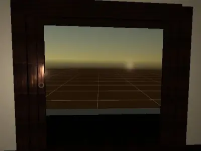 Lowpoly balcony door Free 3D model