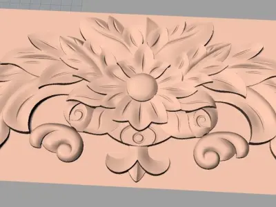 European furniture 3D relief models for CNC wood engraving E229 3D model