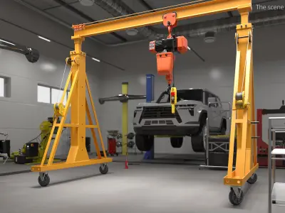 Modular Gantry Crane with Electric Hoist 