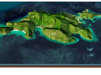 Jost Van Dyke Island 3D model terrain Low-poly 3D model