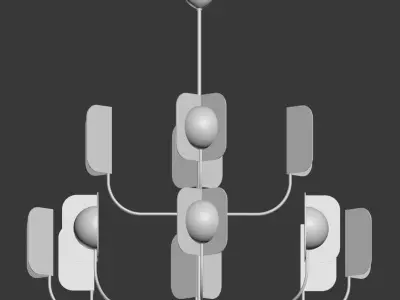 mmlampadari Leaf Chandelier 3D model