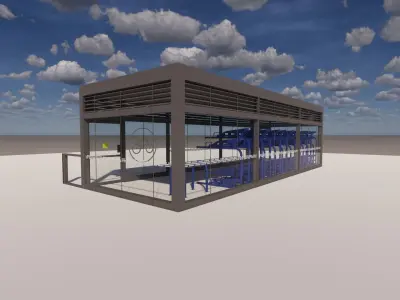 Secured Bike Storage 3D model