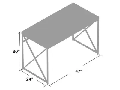 Esser Pc Office Game Desk Reading Table - 2 Colour 3D model