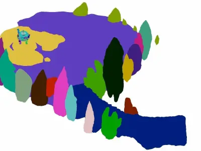 One hundred thousand mountains - mountain - stone 3D model