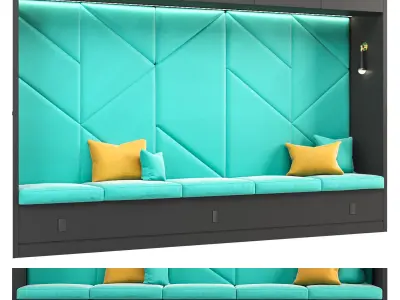  Restaurant and Office Lobi Seating 11 3D model