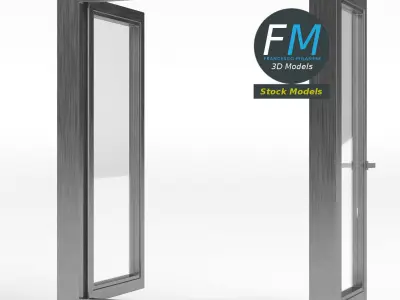 2 panels window 3D model