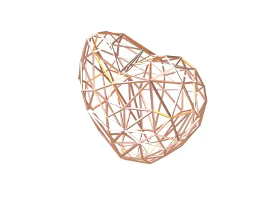 Stylish Heart V2 016 Low-poly 3D model