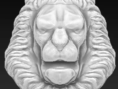 lion statue door knocker 3D print model