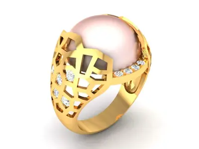 Women Ring  Render 3dm STL OBJ FBX Details 3D print model 183