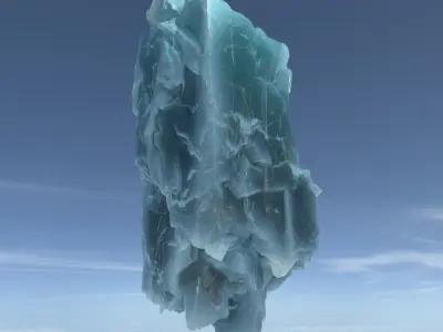 Low poly Floating Frozen Iceberg 211207 Low-poly 3D model