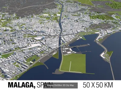 Spain 6 Cities Collection 3D Model Pack