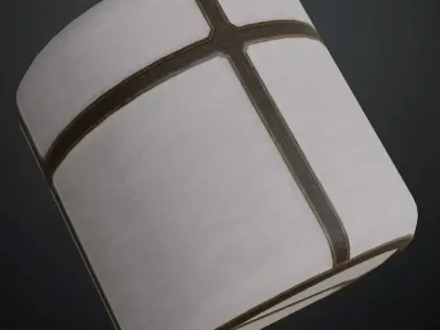 Modern White Plaster Square Tiles with Dark Wood Grout PBR  Texture