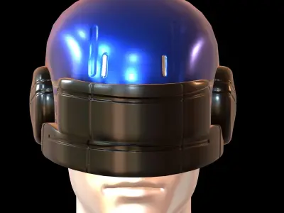 Gas mask helmet 3d model scifi Low-poly  Low-poly 3D model 405