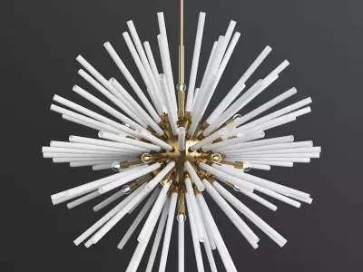 Vintage Sputnik White glass 3D model