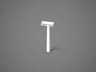 Shaving Razor Blade Low-poly 3D model