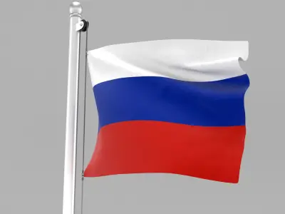 Flag of Russia 3D model