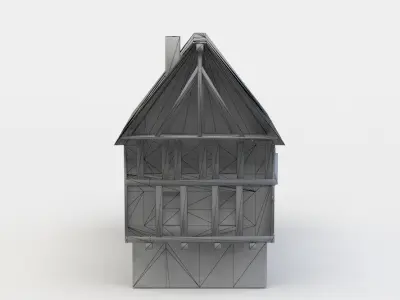 House old with roof Low-poly 3D model purchase