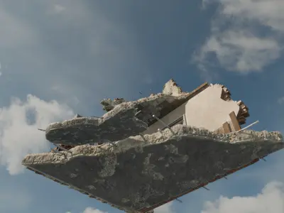 Destruction Pack Low-poly 3D model