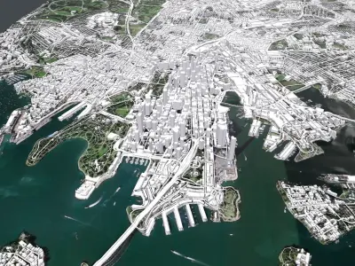 Cityscape Sydney Australia 3D model