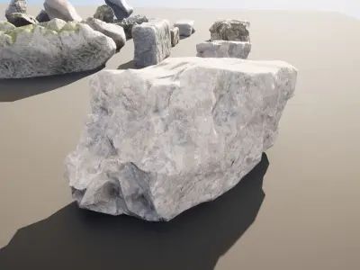 Realistic Rock Low-poly 3D model
