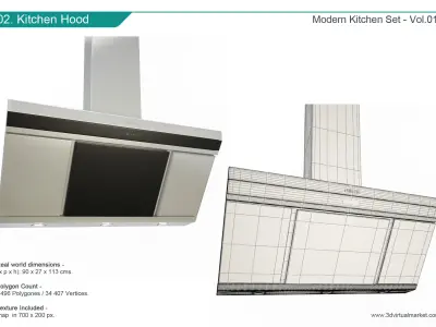 Modern Kitchen Set  3D model