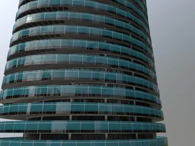 London Millwall Tower Low-poly 3D model