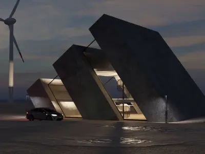 Awesome building 3d model Low-poly 3D model