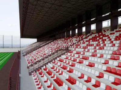 Football Soccer stadium 3D model 3D model