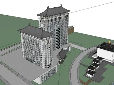 vacation spot-Resort-Fashion Leisure Hotel-0106 3D model