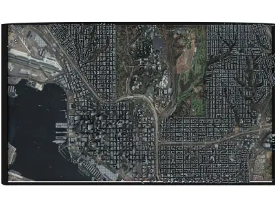 City of San Diego Low-poly 3D model