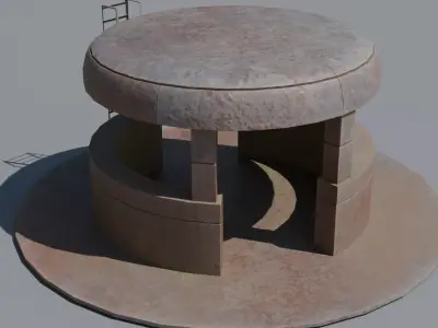 Military Bunker Collection 3D Model Pack Low-poly 3D model